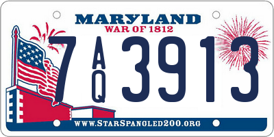MD license plate 7AQ3913