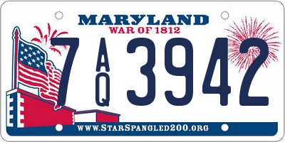 MD license plate 7AQ3942
