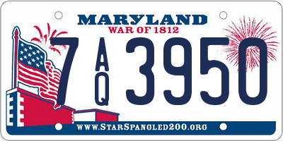MD license plate 7AQ3950
