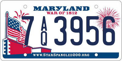 MD license plate 7AQ3956
