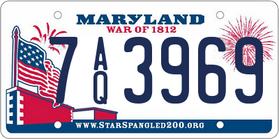 MD license plate 7AQ3969