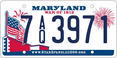 MD license plate 7AQ3971