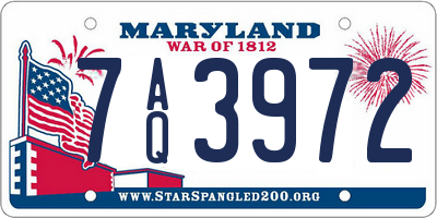 MD license plate 7AQ3972