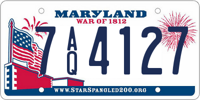 MD license plate 7AQ4127