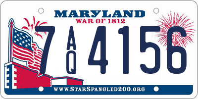 MD license plate 7AQ4156