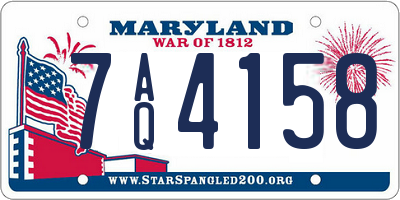 MD license plate 7AQ4158