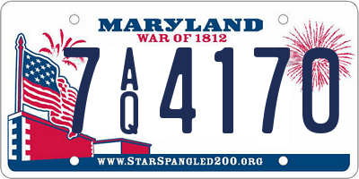 MD license plate 7AQ4170
