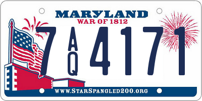 MD license plate 7AQ4171