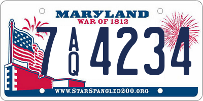 MD license plate 7AQ4234
