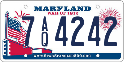 MD license plate 7AQ4242