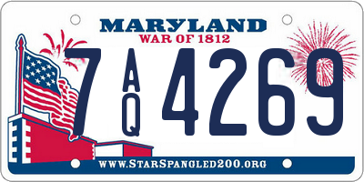 MD license plate 7AQ4269
