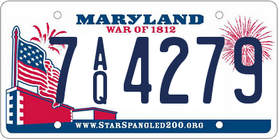 MD license plate 7AQ4279