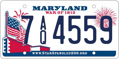 MD license plate 7AQ4559