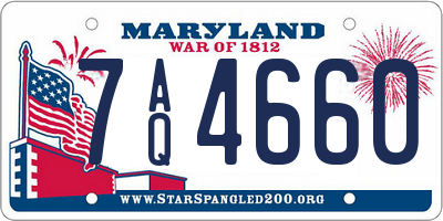 MD license plate 7AQ4660