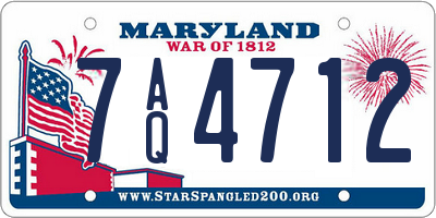 MD license plate 7AQ4712