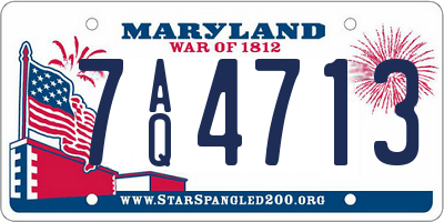 MD license plate 7AQ4713