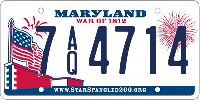 MD license plate 7AQ4714