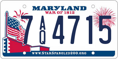 MD license plate 7AQ4715