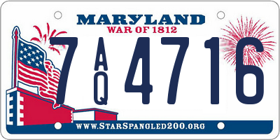 MD license plate 7AQ4716