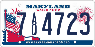 MD license plate 7AQ4723