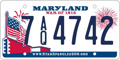 MD license plate 7AQ4742