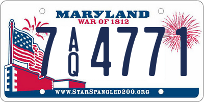 MD license plate 7AQ4771