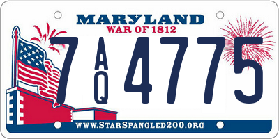 MD license plate 7AQ4775