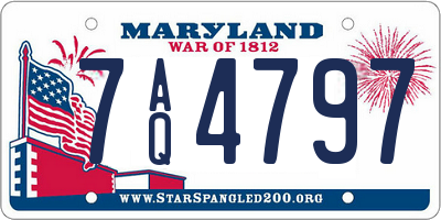 MD license plate 7AQ4797