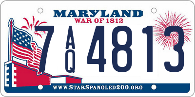 MD license plate 7AQ4813