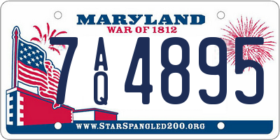 MD license plate 7AQ4895