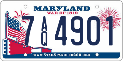 MD license plate 7AQ4901