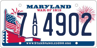 MD license plate 7AQ4902