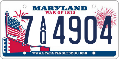 MD license plate 7AQ4904