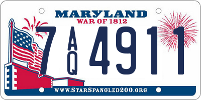 MD license plate 7AQ4911