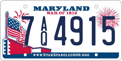 MD license plate 7AQ4915