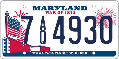 MD license plate 7AQ4930