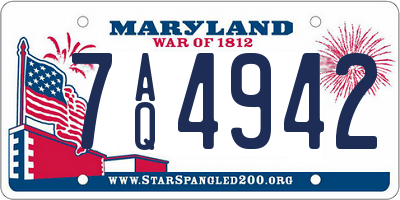 MD license plate 7AQ4942