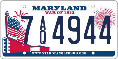 MD license plate 7AQ4944