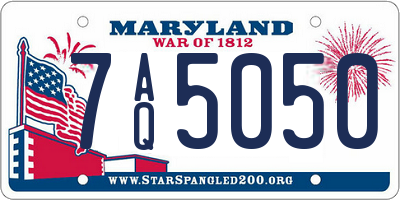 MD license plate 7AQ5050