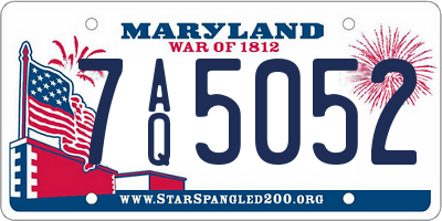MD license plate 7AQ5052