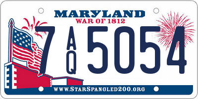 MD license plate 7AQ5054
