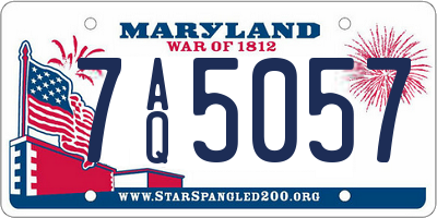 MD license plate 7AQ5057