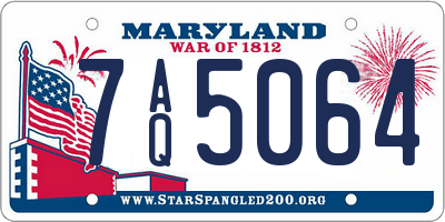 MD license plate 7AQ5064