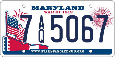 MD license plate 7AQ5067
