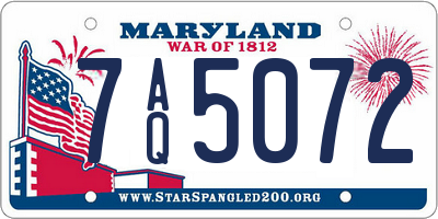 MD license plate 7AQ5072