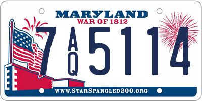 MD license plate 7AQ5114