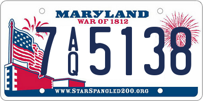 MD license plate 7AQ5138