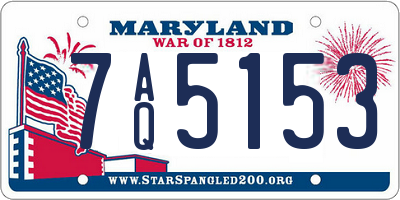 MD license plate 7AQ5153