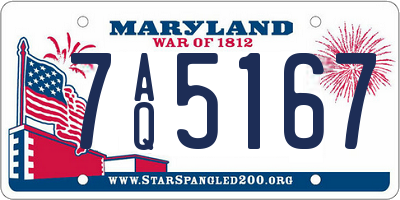 MD license plate 7AQ5167