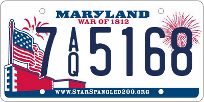 MD license plate 7AQ5168